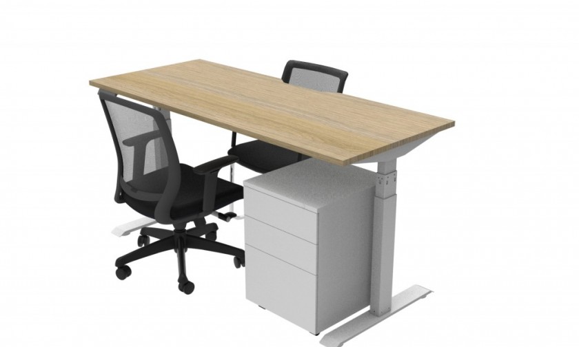 Comfort Height Adjustable Individual Desk Ausco Modular 360° Solutions