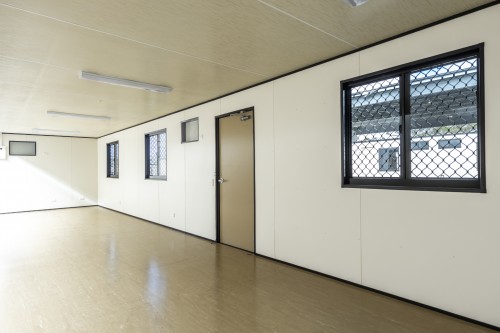 Large spaces with LED lighting, tinted windows or blinds, door stops and full insulated